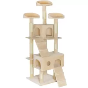 Tectake Cat Tree Scratching Post Mogli - Cream