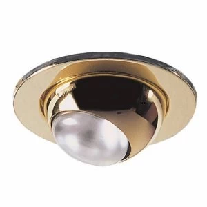 KnightsBridge R50 SES 40W 230V Eyeball Downlight - Brass