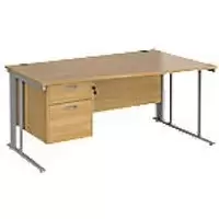 Dams International Wave Desk MCM16WRP2SO 1,600 x 725 x 800 - 990 mm