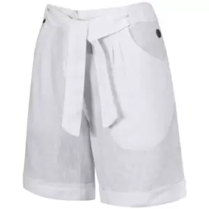 Regatta Womens Samarah Coolweave Cotton Shorts womens Shorts in White - Sizes UK 10,UK 12,UK 14,UK 16,UK 18