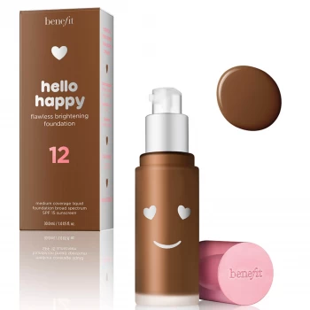 benefit Hello Happy Flawless Liquid Foundation (Various Shades) - 0 Shade 12