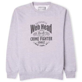 Marvel Web Head Crime Fighter Sweatshirt - Grey - S - Grey