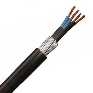 Zexum 16mm 4 Core 94A Brown Black Grey Blue 6944X Steel Wire Armoured SWA Outdoor Mains Power Cable - 10 Meter
