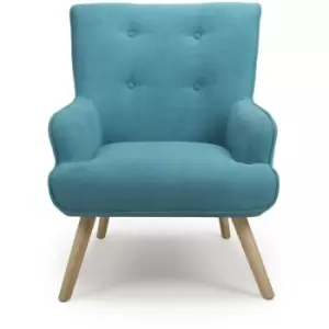 Shankar - Cinema Chenille Effect Turquoise Blue Armchair