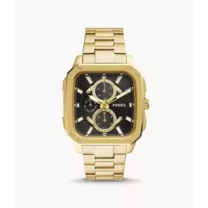 Fossil Mens Multifunction Gold-Tone Stainless Steel Watch - Gold