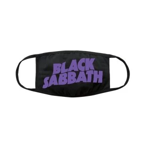 Black Sabbath - Wavy Logo Face Mask - Black