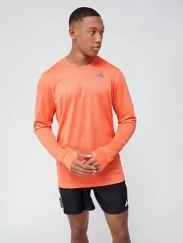 adidas Performance Own The Run Long-Sleeve Top - Orange Size M Men