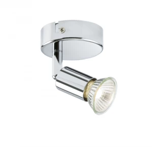 KnightsBridge Ceiling Light GU10 50 Watt Single Spotlight Chrome LED Compatible