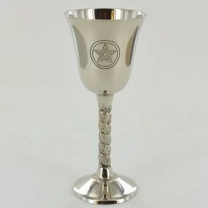 Pentagram Symbol Silver Goblet with Nickle Finish