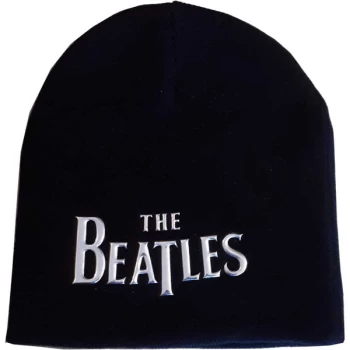 The Beatles - Drop T Logo Beanie Hat - Black/White