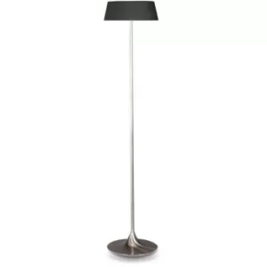 Linea Verdace Floor Lamp With Tapered Shade Satin Nickel