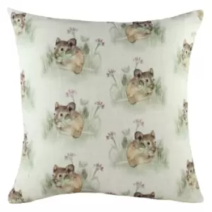 Hedgerow Mice Repeat Cushion Multicolour, Multicolour / 43 x 43cm / Polyester Filled