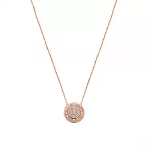 Michael Kors MK Rose Gold Tone Cubic Zirconia Round Pendant