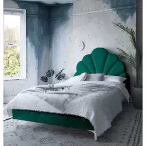 Hendo Bed Super King Plush Velvet Green