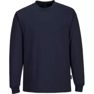 Portwest Anti Static ESD Long Sleeve T Shirt Navy S