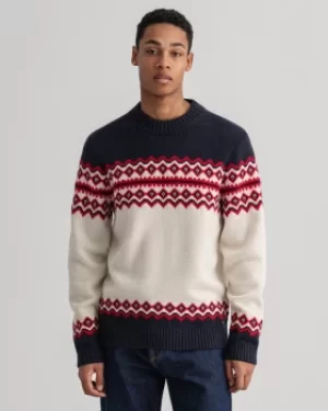 GANT Holiday Fair Isle Crew Neck Sweater