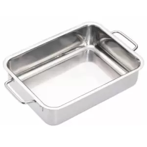 Masterclass Stainless Steel Heavy Duty Roasting Pan 27x20cm - 32x23cm