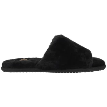 Biba Sheepskin Mule Sliders - Black