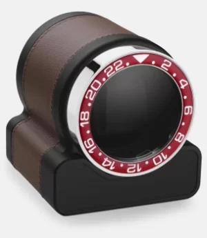 Scatola del Tempo Watch Winder Rotor One Chestnut Red Bezel