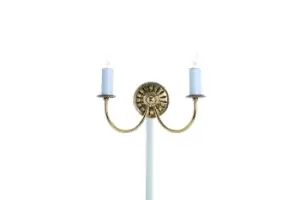 Solar Polished Brass Candle Wall Lamp