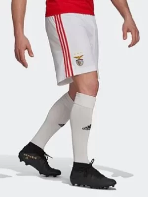 adidas Benfica 21/22 Home Shorts, White/Red, Size S, Men
