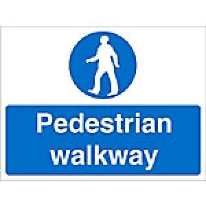 Mandatory Sign Walkway Fluted Board 45 x 60 cm