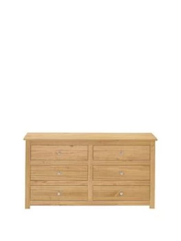 Julian Bowen Radley 6 Drawer Chest - Waxed Pine