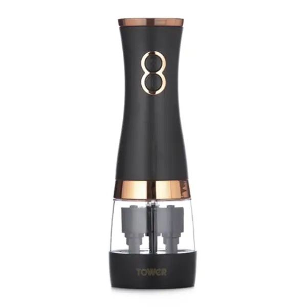 Tower Cavaletto Duo Salt And Pepper Mill - Black and Rose Gold