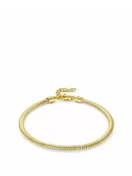 Inicio 14K Gold Plated Recycled Fine Cobra Snake Chain Bracelet Gift Pouch