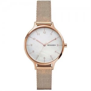 Skagen Denmark Ladies Anita Rose Gold Plated Watch - SKW2633