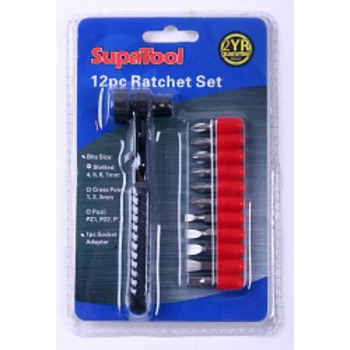 SupaTool Ratchet Screwdriver 12 piece