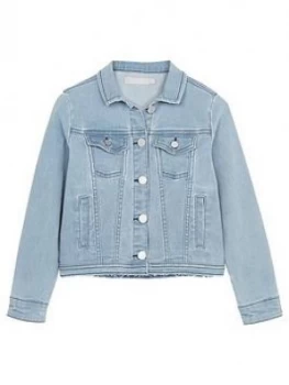 Mintie by Mint Velvet Girls Washed Blue Denim Jacket - Blue, Size 11-12 Years, Women