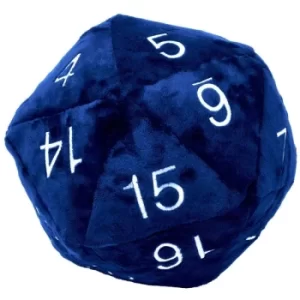 Jumbo D20 Novelty Dice Plush (Blue with Silver Numbering)