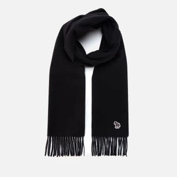 Paul Smith Mens Zebra Patch Scarf - Black