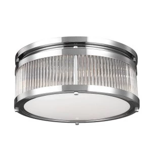 4 Light Bathroom Flush Mount Ceiling Light Chrome IP44, G9