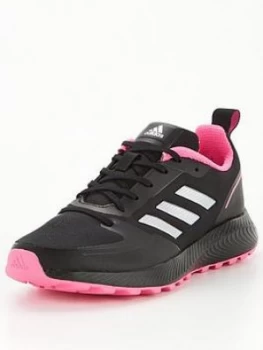 adidas Runfalcon 2.0 Trail - Black/Pink, Size 4, Women