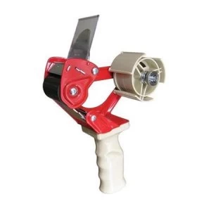 Safety Hand Held Tape Dispenser with Retracting Blade for 50mm Tape