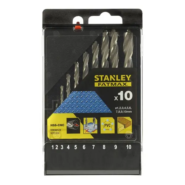 Stanley Fatmax 10Pc Bullet Metal Drill Bit Set -STA56123-XJ