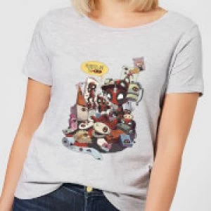 Marvel Deadpool Merchandise Royalties Womens T-Shirt - Grey - XXL