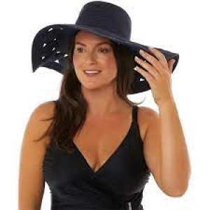 Seaspray Navy Cut Out Detail Sun Hat