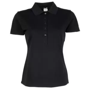 Tee Jays Womens/Ladies Luxury Stretch Short Sleeve Polo Shirt (M) (Black)