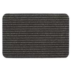 JVL Infinity 50 x 75cm Heavy Duty Scraper Entrance Door Mat - Brown