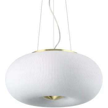 Ideal Lux Arizona - 3 Light Round Ceiling Pendant White