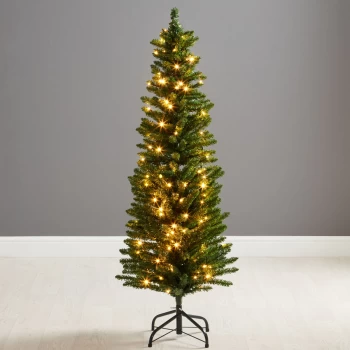Robert Dyas Pre-Lit Slim Duchess Christmas Tree - 5ft