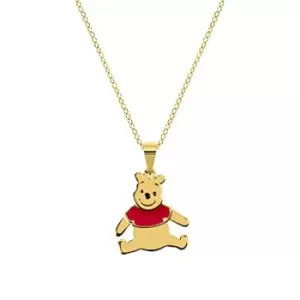 Disney Winnie The Pooh Sterling Silver Gold Plated Necklace C903004YL-P