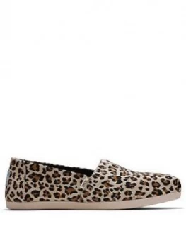 Toms Vegan Alpargata Leopard Print Espadrille - Natural, Size 4, Women