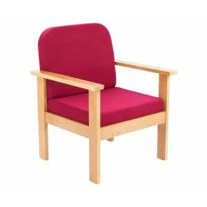 TC Office Juplo Wooden Reception Arm Chair, Claret