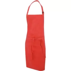 Multicoloured Bib Apron 28x36ins (Pack of 2) (One Size) (Red) - Red - Dennys