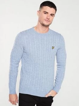 Lyle & Scott Cable Jumper - Stone Blue