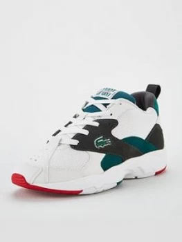 Lacoste Storm 96 Colour Block Trainers - White, Size 9, Men